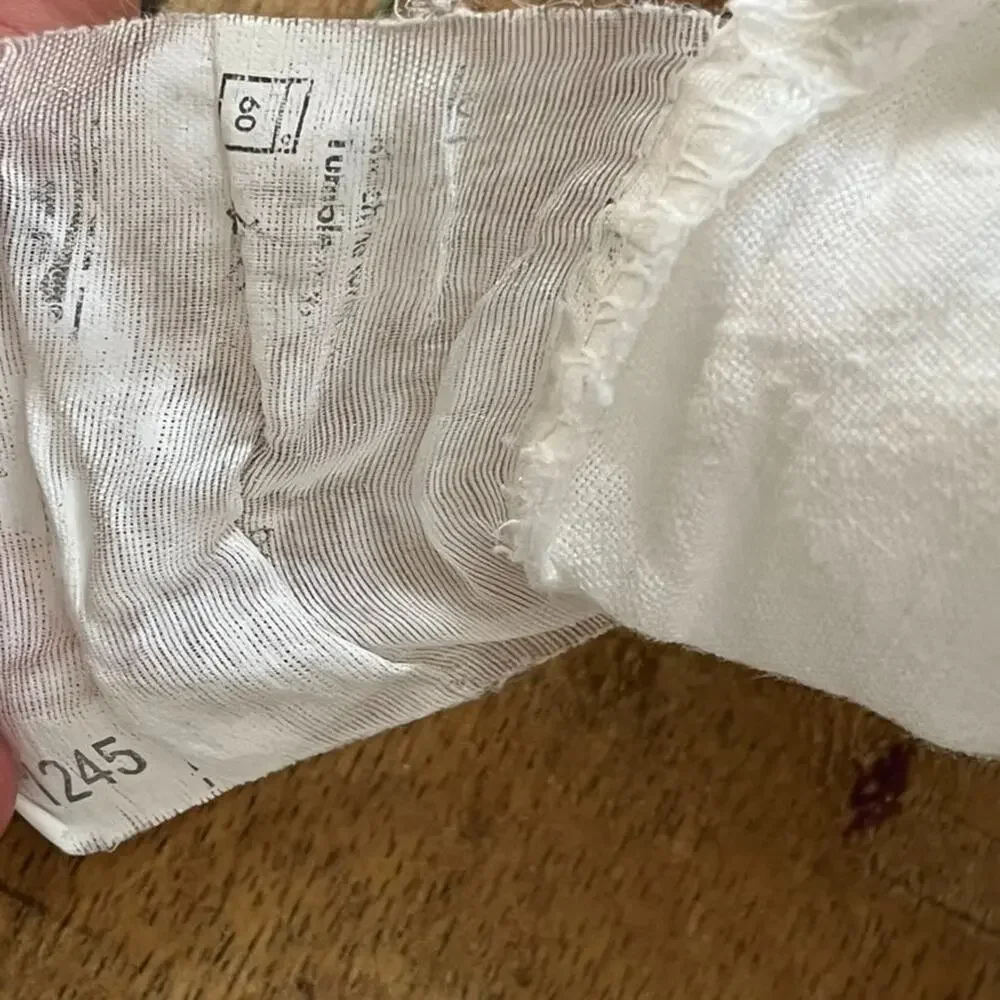 IKEA White Linen Duvet Cover Ties Closure 81